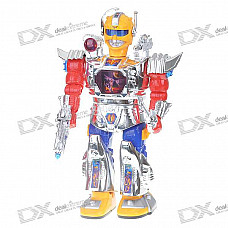 NO.591 Moving Robot Toy with LED Light and Sound Effects (4*AA)