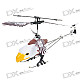 Rechargeable Wireless 3-CH Control Mini Eagle Helicopter with IR Remote (White)