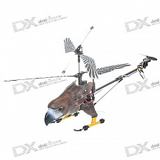 Rechargeable 3-CH R/C Eagle Helicopter with Remote Controller Set - Large Size (Brown)