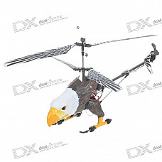 Rechargeable 3-CH R/C Eagle Helicopter with Remote Controller Set - Large Size (White)