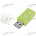 USB 2.0 Micro SD/TF Card Reader (Green)