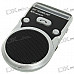 Solar Panel Self-Recharge 2.0" LCD Rechargeable Bluetooth V2.0 Carkit w/ TTS Handsfree Caller ID