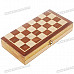 Portable Chess Game Set in Wooden Box - Coffee + Yellow