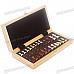 Portable Chess Game Set in Wooden Box - Coffee + Yellow