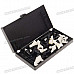 Portable Mini Magnetic Chess Game Set in Folding Box - Black + White