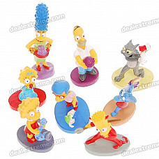 Full Set Simpsons Figure Toy with Base (8-Piece Set)