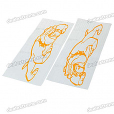 Corresponding Dog Figure Car Stickers - Color Assorted (2-Piece Pack)