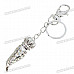 Copper + Crystal Crown Hollow Out Keychain - Silver