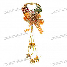 Festive Christmas Bells Ornament - Gold (2-Piece Pack)