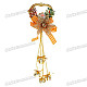 Festive Christmas Bells Ornament - Gold (2-Piece Pack)