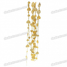 Festive Christmas Ornament Hearts Shape Bead Chain - 260cm (2-Chain Pack)