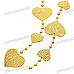 Festive Christmas Ornament Hearts Shape Bead Chain - 260cm (2-Chain Pack)