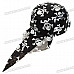 Cool Black Pirate Hat with Silver Skull Pattern