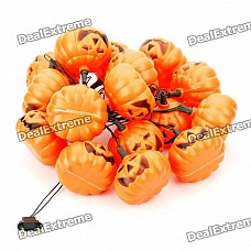 Halloween 12-Pumpkin Style Yellow Flashing String Lights - 260cm (220V)