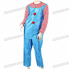 Funny Clown Suit Costume for Carnival Halloween Circus Cosplay (170cm)