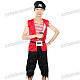 Set of 5 Cosplay Pirate Suit Costume for Adult (170cm)