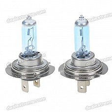 H7 55W 6500K Car White Light Bulbs (Pair/DC 12V)