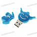 Cute Cartoon Villain Figure Style USB Flash/Jump Drive - Blue (4GB)