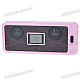 1.5" LCD Portable Rechargeable Battery Power MP3 Music Speaker with FM/SD/USB (Pink)