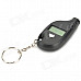 Mini Portable 0.8" LCD Digital Tire Pressure Gauge Keychain - Black (1*CR2025)