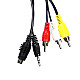 PC to TV Cable (S-Video + 3.5mm to Composite AV) 5 ft