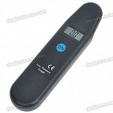 Portable Handheld 0.9" LCD Digital Tire Pressure Gauge - Black (1*CR2032)