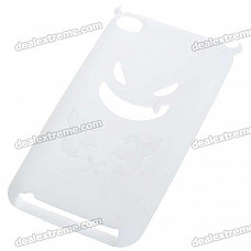 Protective Silicone Evil Style Back Case for Ipod Touch 4 - White