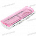 Compact All-in-One Mini USB 2.0 MS/M2/Mini SD/TF/SD/MMC Card Reader (Translucent Pink)