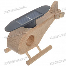 Solar Powered Wooden Helicopter