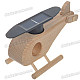 Solar Powered Wooden Helicopter