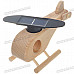 Solar Powered Wooden Helicopter