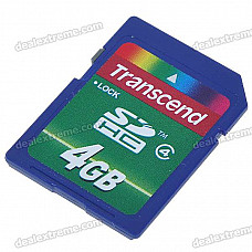 Genuine Transcend SDHC SD Memory Card - 4GB (Class 4)