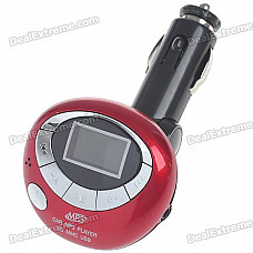 Mushroom Shaped Bluetooth and MP3 Wireless FM Transmitter with IR Remote - Red (SD/MMC/USB)