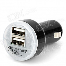 Car Cigarette Powered Dual USB Adapter/Charger for Ipod (DC 12~24V)