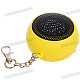 Ultra Mini Hamburger USB Rechargeable Portable Speaker Keychain - Yellow (3.5mm Jack)