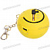 Ultra Mini Hamburger USB Rechargeable Portable Speaker Keychain - Yellow (3.5mm Jack)