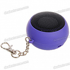 Ultra Mini Hamburger USB Rechargeable Portable Speaker Keychain - Purple (3.5mm Jack)