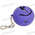 Ultra Mini Hamburger USB Rechargeable Portable Speaker Keychain - Purple (3.5mm Jack)