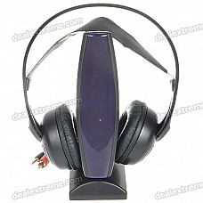 8-in-1 Wireless FM Radio Super Bass Headset with Transmitter Base Station + Remote Monitoring + Ward