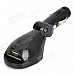 1.0" LCD Car MP3 Player FM Transmitter with IR Remote Controller - Black (2.5mm Audio/SD/USB/DC12V)