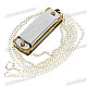 Mini 4-Hole 8-Tone Harmonicas with Necklace (2-Pack)