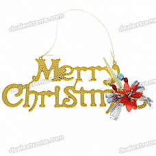 Festive Christmas Decoration - Merry Christmas Letters Board with Strap (6-Pack)