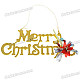 Festive Christmas Decoration - Merry Christmas Letters Board with Strap (6-Pack)