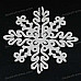 Christmas Decoration - Shining Plastic Snowflake Ornaments (6-Piece Pack)