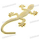 3D Stainless Steel Geckos Figure Car Sticker - Gold