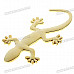 3D Stainless Steel Geckos Figure Car Sticker - Gold