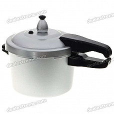 Lifelike Pressure Cooker-Shaped Coin Bank - Silver + Black (Big Size)