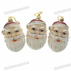 Festive Christmas Decoration - Cute Santa Head Figure Straps (3-Piece Set/6-Set)