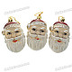 Festive Christmas Decoration - Cute Santa Head Figure Straps (3-Piece Set/6-Set)