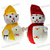 Festive Christmas Snowman Figure Toy Doll - Yellow + White